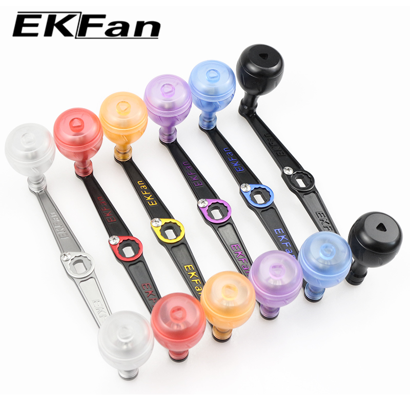 Trolling Reel - EKFan-manijas de aleación ultraligeras de 130MM,